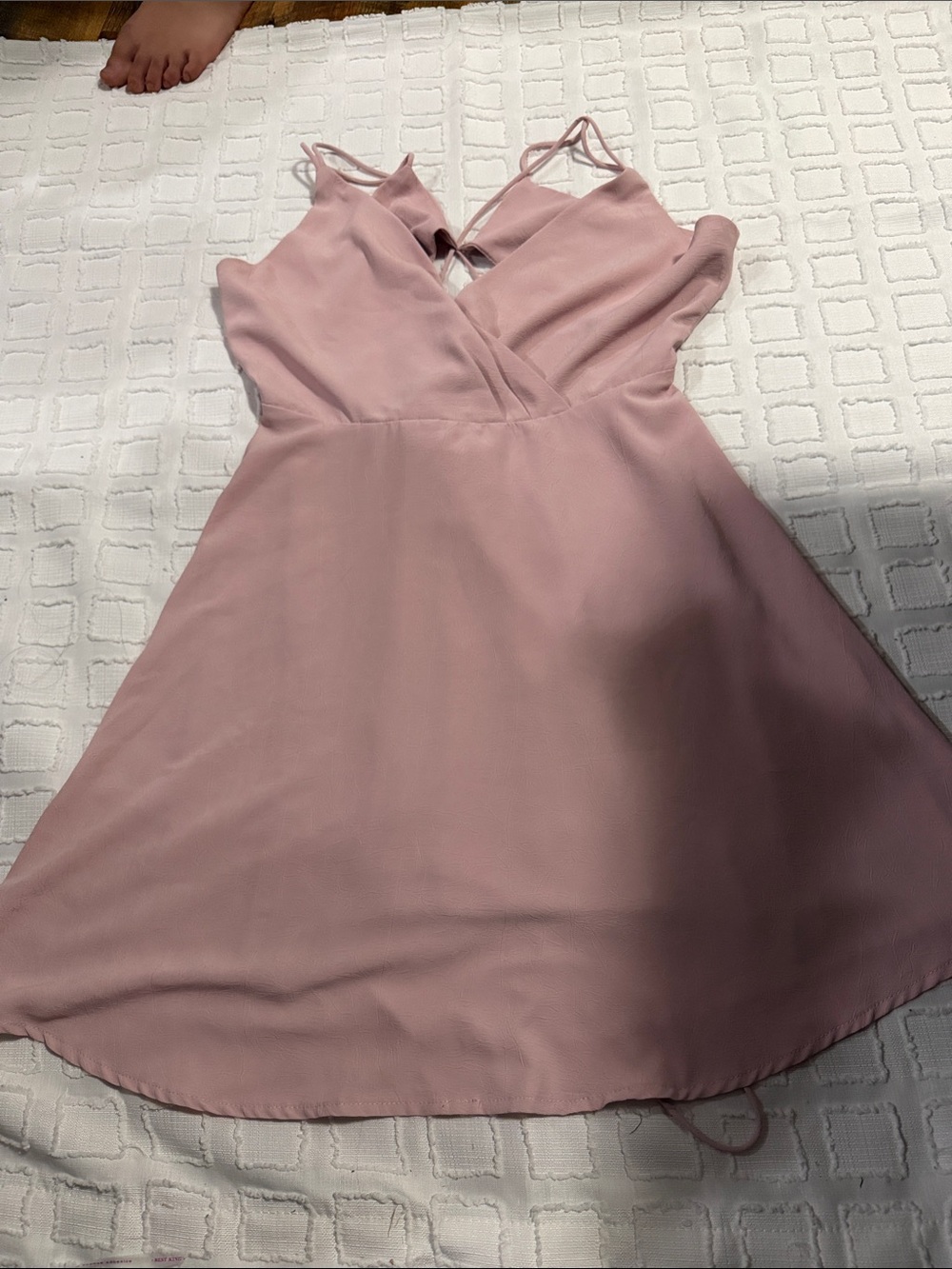 Altar'd State Dusty Rose Spaghetti-Strap Skater Dress